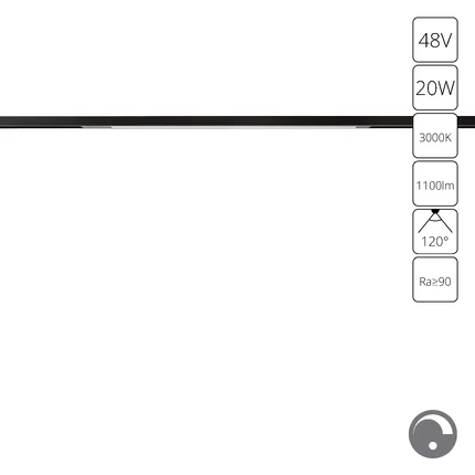 Магнитный трековый светильник Arte Lamp OPTIMA 0.1-10V A7494PL-1BK